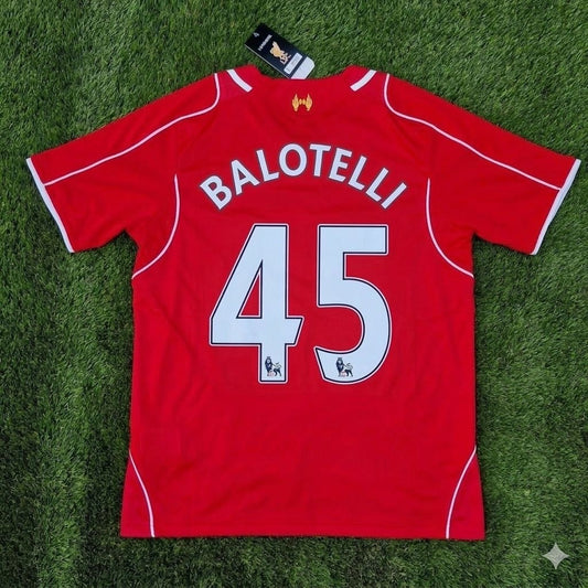 Mario Balotelli 45- Liverpool 2014/15 Home Retro Football Jersey Kit