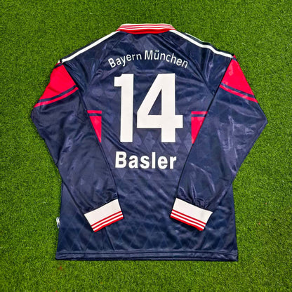 Mario Basler FC Bayern München 1997/98 Saison Langarm Heim Retro