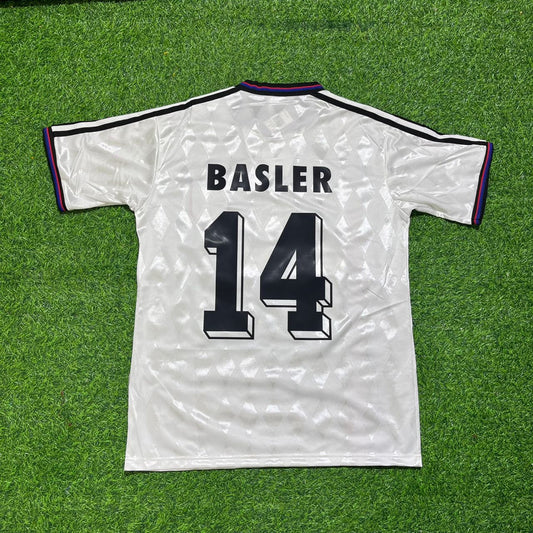 Mario Basler Bayern Munich 1997-1998 Away White Retro Football Jersey Collection
