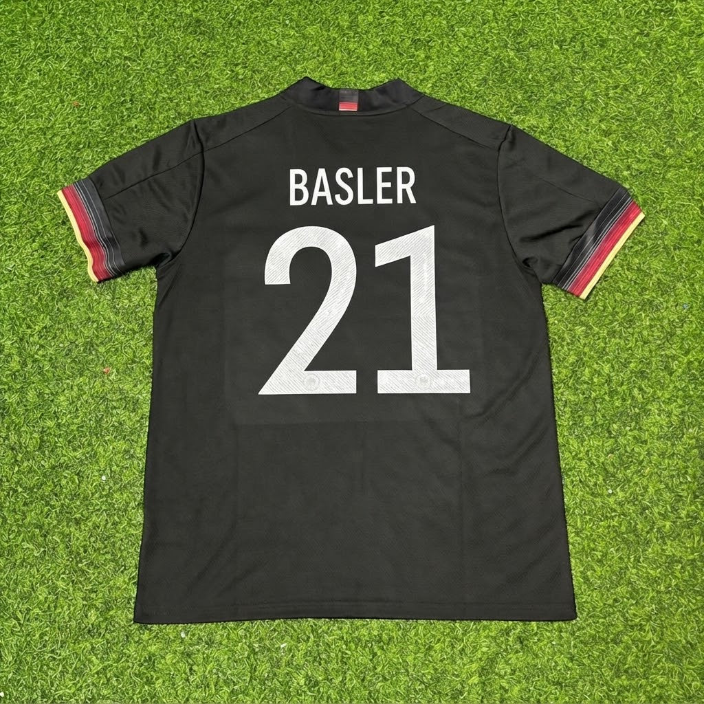 Mario Basler #21 Germany Black Retro Football Jersey Paradise Edition