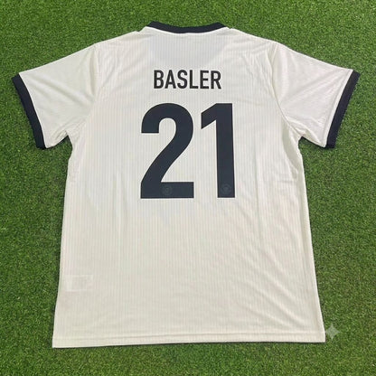 Mario Basler Germany Deutschland 125 Year Special White Football Jersey Paradise Edition