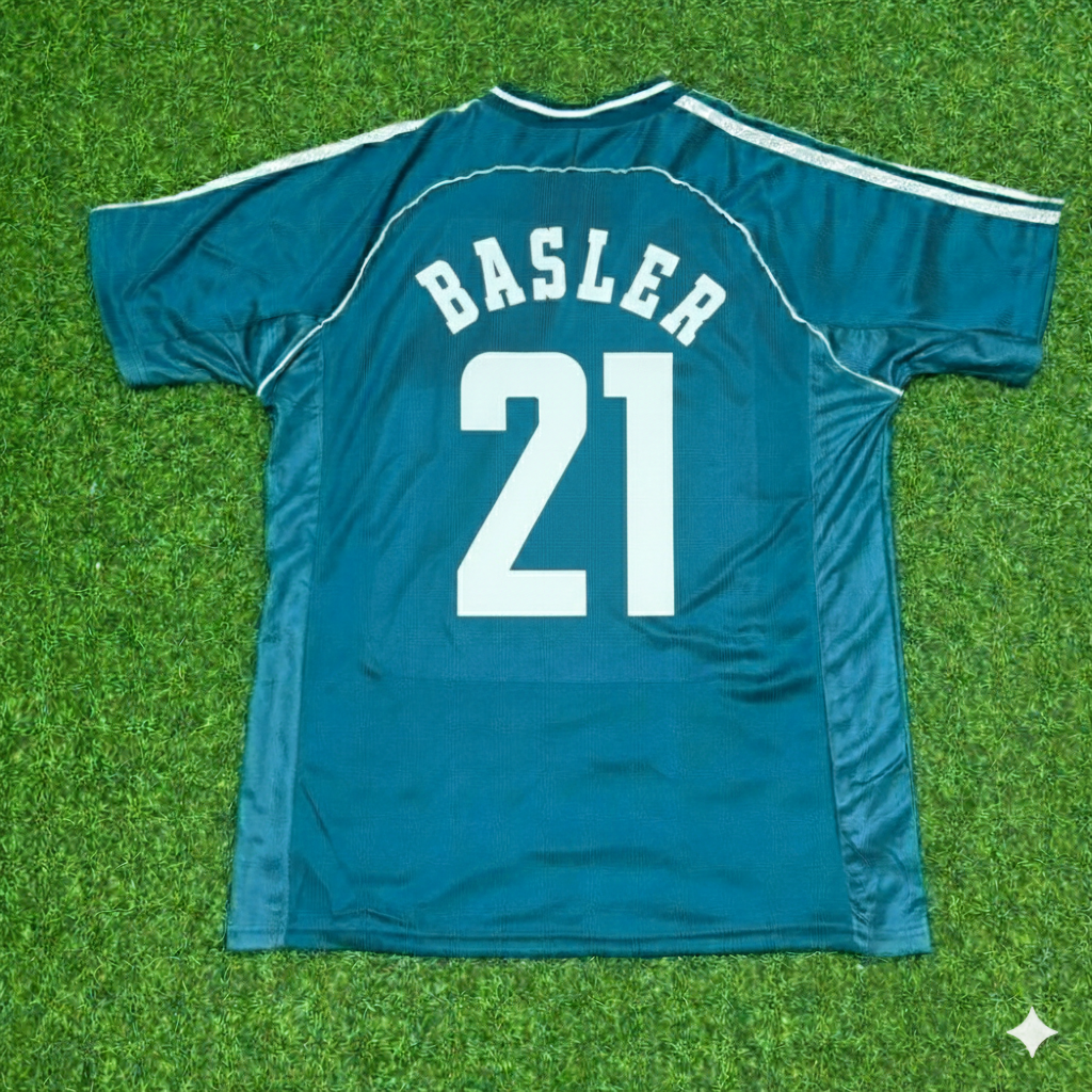Mario Basler Germany Away Retro Football Jersey Kit