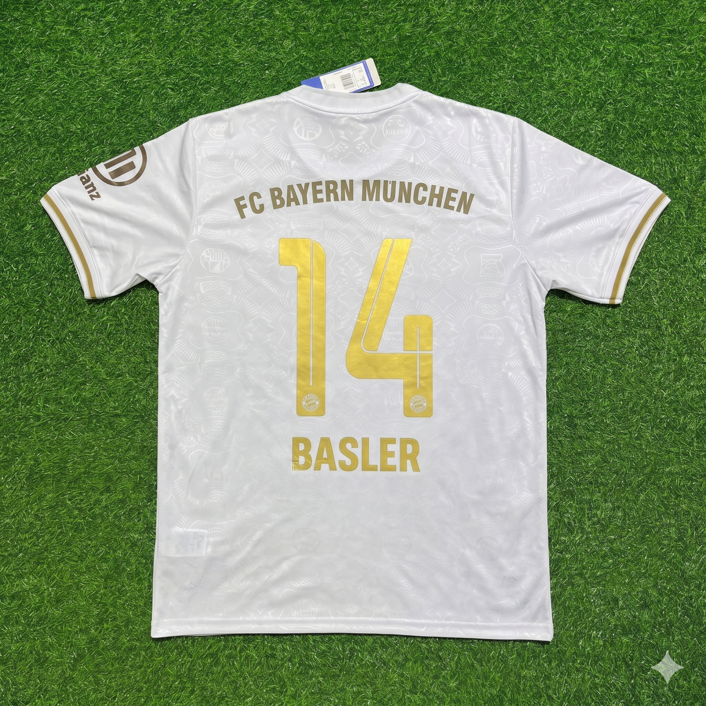 Mario Basler #14 FC Bayern München 125 Years Anniversary Special-Edition White Football Jersey
