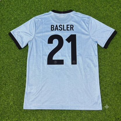 Mario Basler Germany 125th Year Special Clear Blue Retro Football Jersey Kit