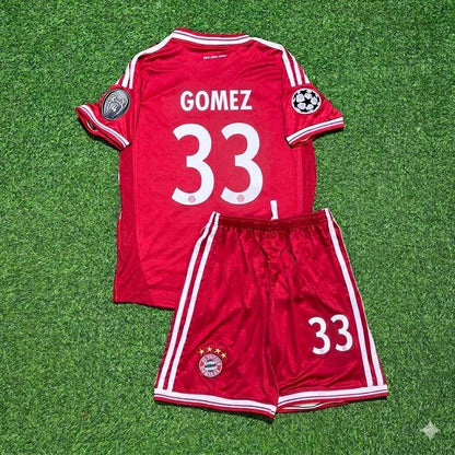 Mario Gómez #33 Bayern Munich 2013 Champions League Final Kids Retro Kit Jersey