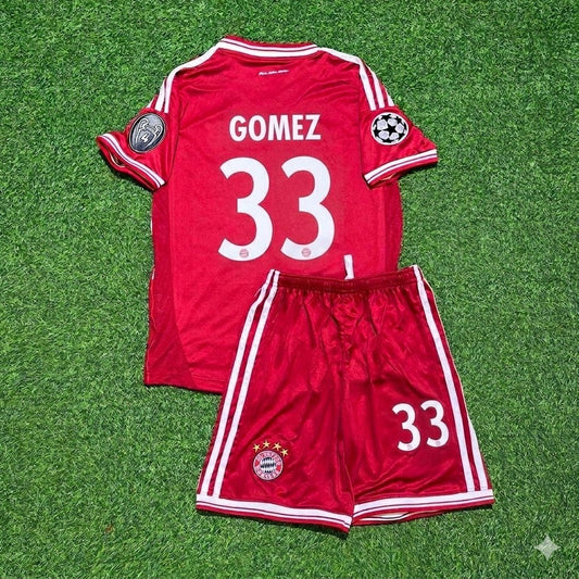 Mario Gómez #33 Bayern Munich 2013 Champions League Final Kids Retro Kit Jersey