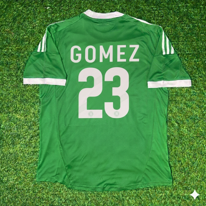 Germany EURO 2012 Mario Gomez Green Retro Football Jersey