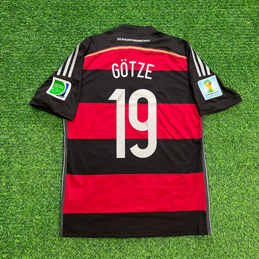 Mario Götze Germany 2014 Brazil World Cup Final Retro Football Jersey Kit