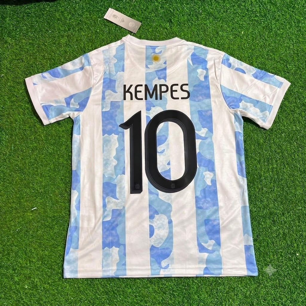 Mario Kempes 10 Argentina Retro Football Jersey