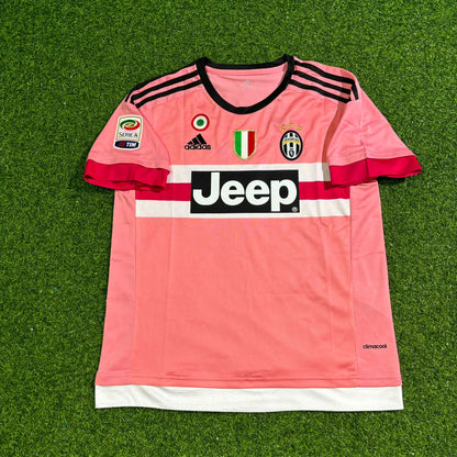 Mario Mandzukic Juventus Retro Pink 2015-2016 Football Jersey
