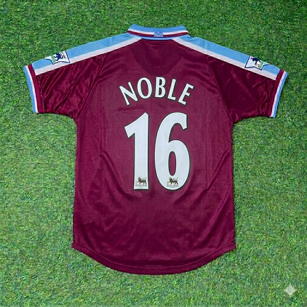 Mark Noble #16 West Ham United Home Retro Football Jersey Kit