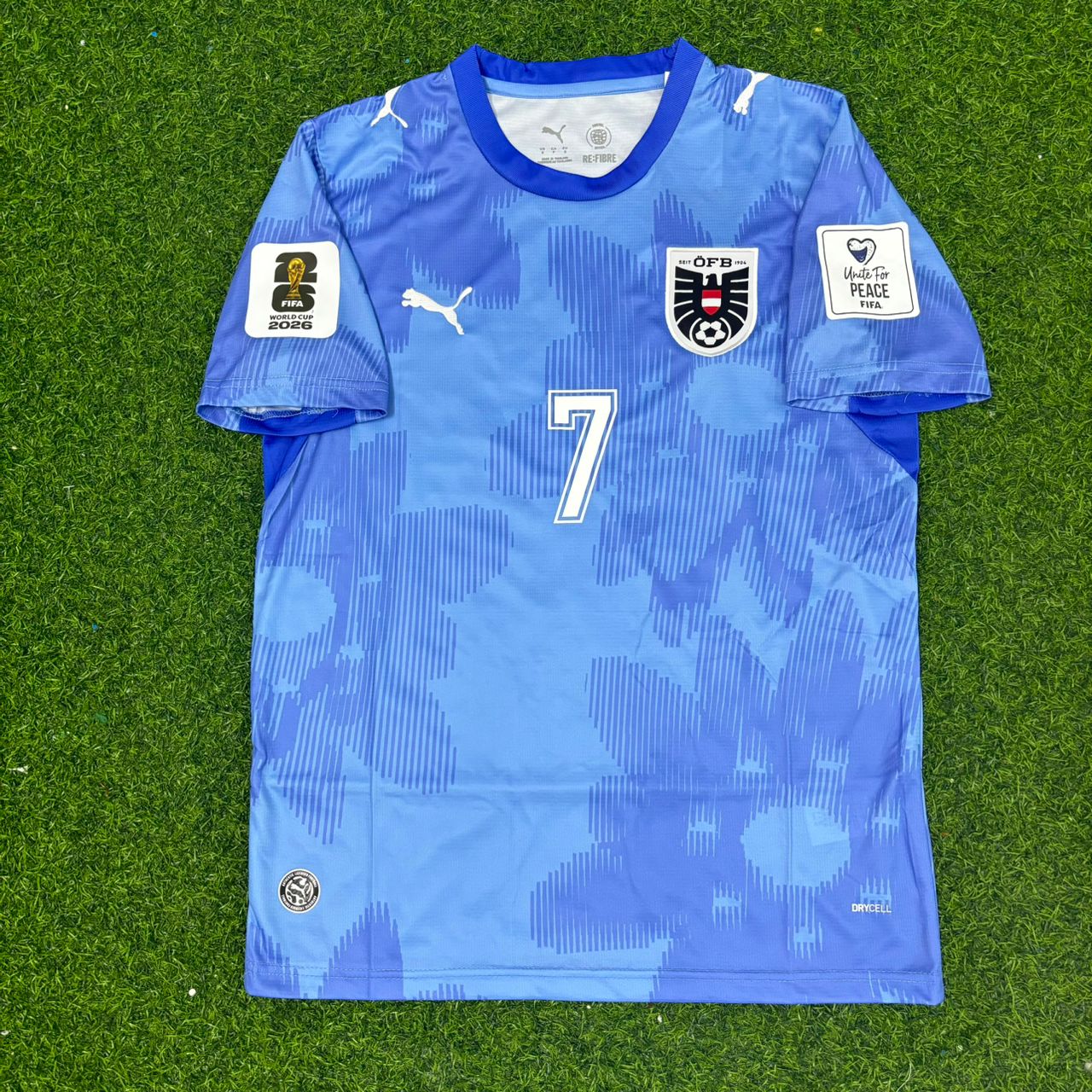 Austria World Cup 2026 Marko Arnautović #7 Away Blue Football Jersey Kit