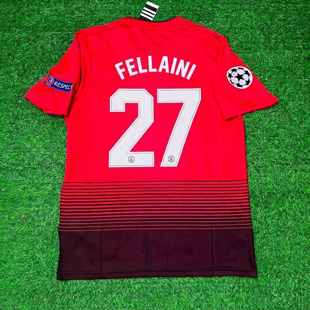 Marouane Fellaini #27 Manchester United 2018-2019 Season Home Red Retro Football Jersey