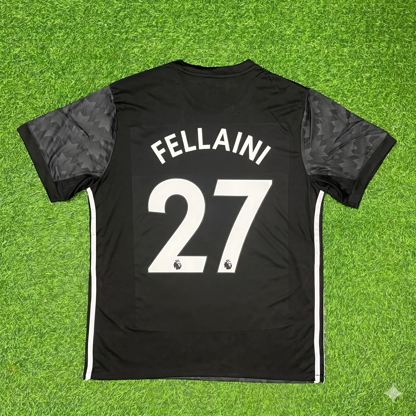 Marouane Fellaini Manchester United 2017-2018 Black Retro Football Jersey Kit