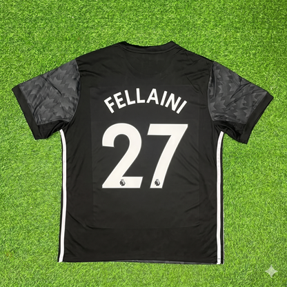 Marouane Fellaini Manchester United 2017-2018 Black Retro Football Jersey Kit
