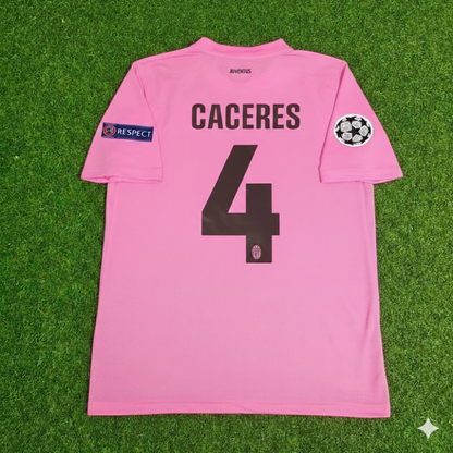 Martin Caceres Juventus Pink 2012 2013 Season Retro Football Jersey