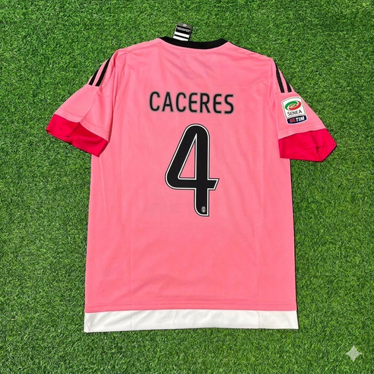 Martin Caceres Juventus Retro Pink 2015-2016 Football Jersey