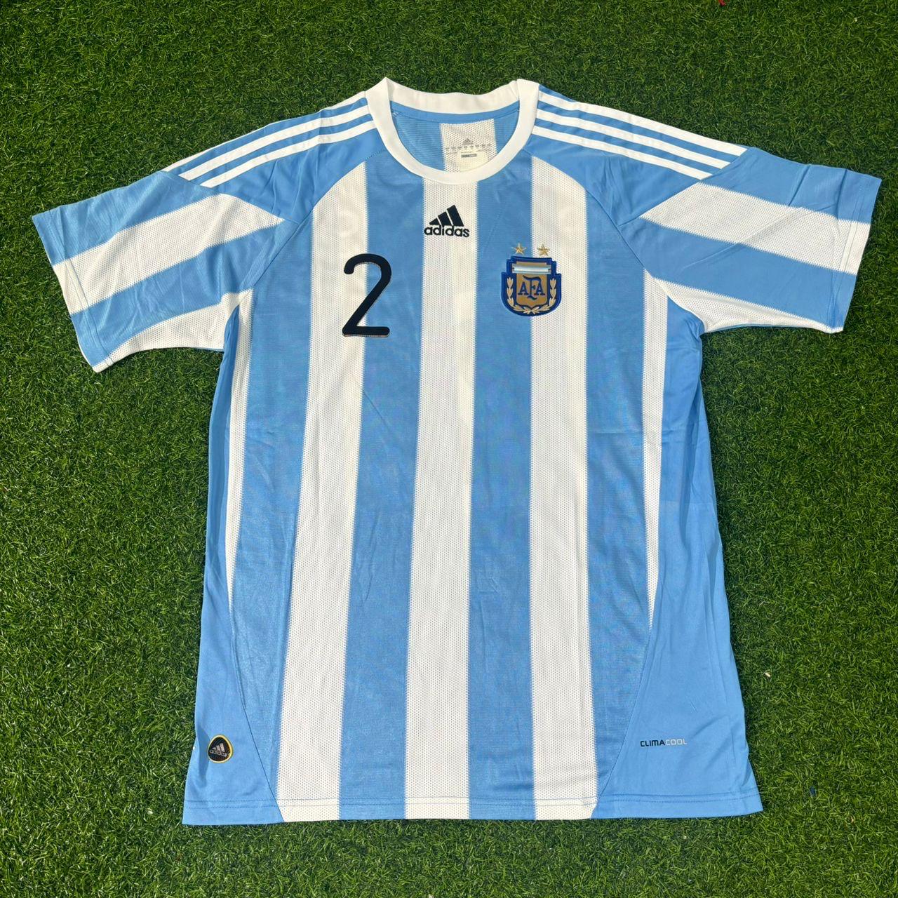 Argentina World Cup 2010 Martín Demichelis 2- Retro Football Jersey