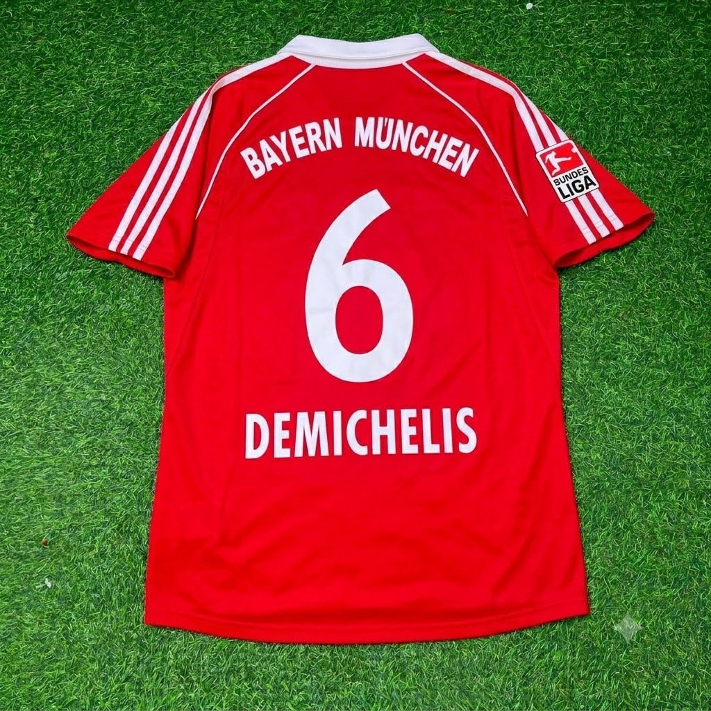 Martin Demichelis Bayern Munich 2005 06 Bundesliga Red Home Retro Football Jersey Kit
