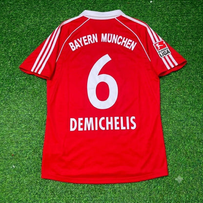 Martin Demichelis Bayern Munich 2005 06 Bundesliga Red Home Retro Football Jersey Kit