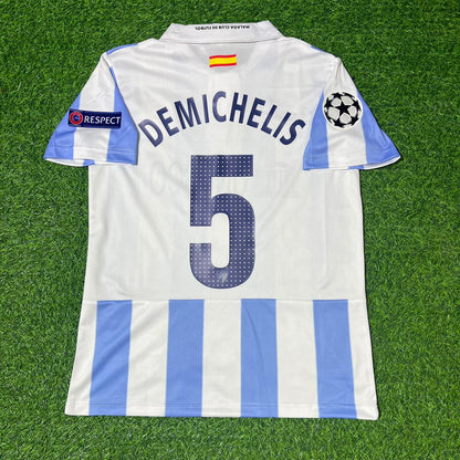 Martin Demichelis Malaga Retro Home Soccer Football Jersey Kit -