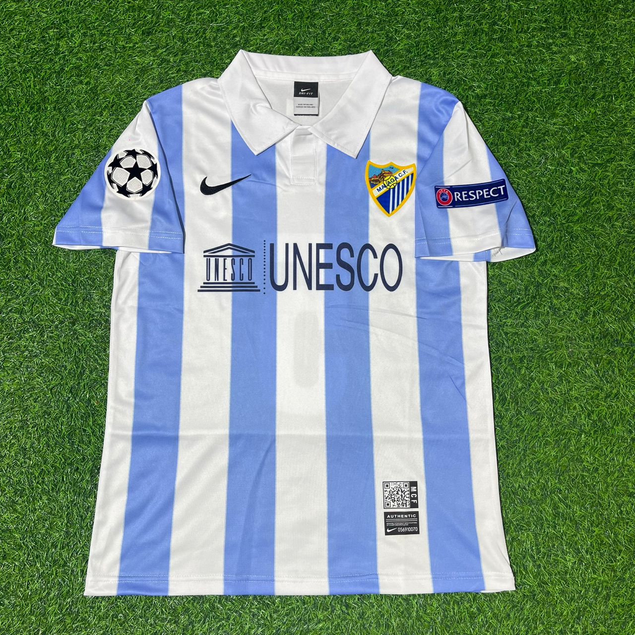 Martin Demichelis Malaga Retro Home Soccer Football Jersey Kit -
