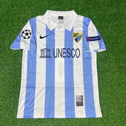 Martin Demichelis Malaga Retro Home Soccer Football Jersey Kit -