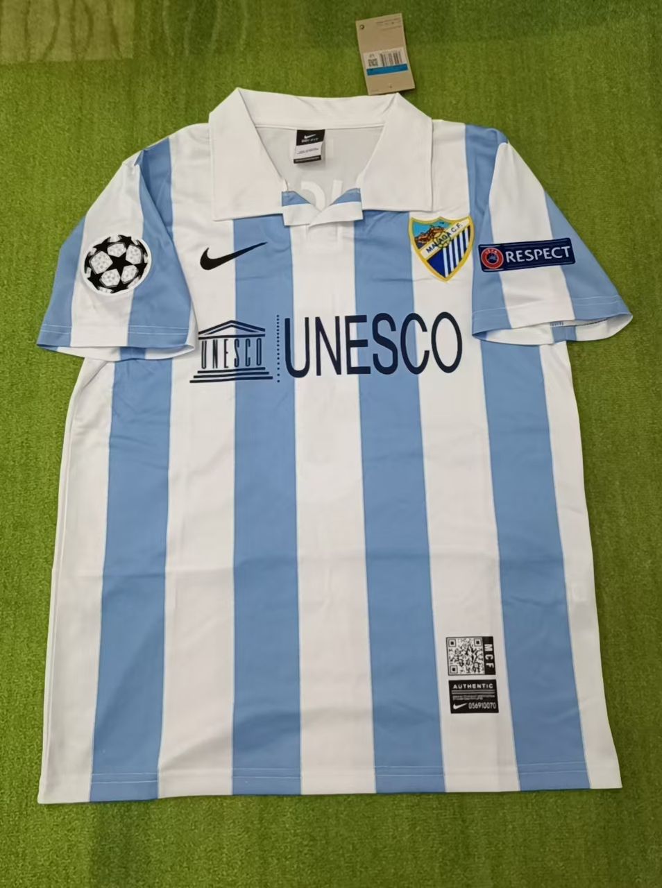 Martin Demichelis Malaga Retro Home Soccer Football Jersey Kit -