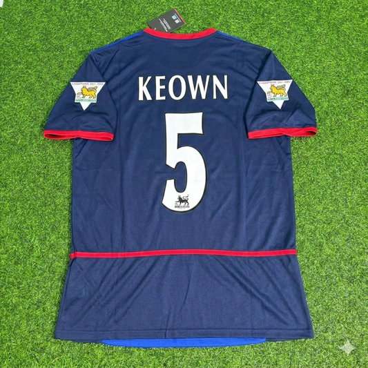 Martin Keown 5- Arsenal 2002-2004 Black Blue o2 Retro Football Jersey Kit
