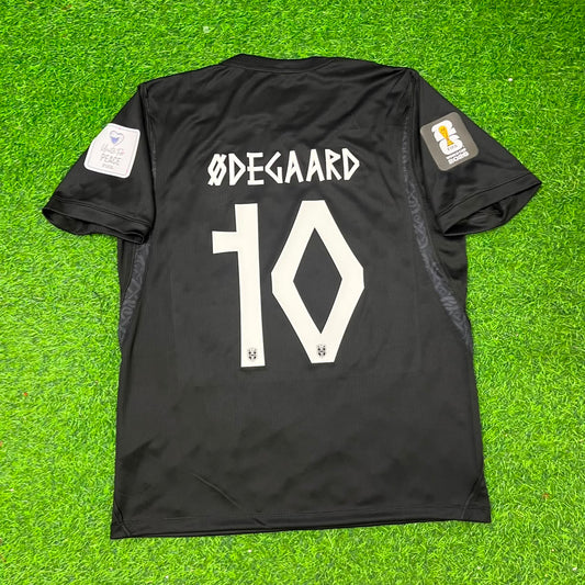 Norway World Cup 2026 Martin Ødegaard #10 Black Away Football Jersey