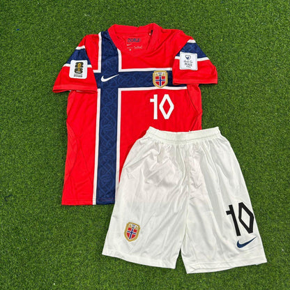 Norway World Cup 2026 Martin Odegaard Kids Football Jersey