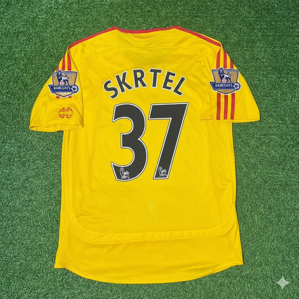 Martin Skrtel Liverpool 2006/2007 Yellow Retro Football Jersey Collection