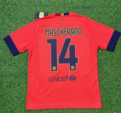 Javier Mascherano 14- Barcelona 2014 Kit Season Retro Football Jersey