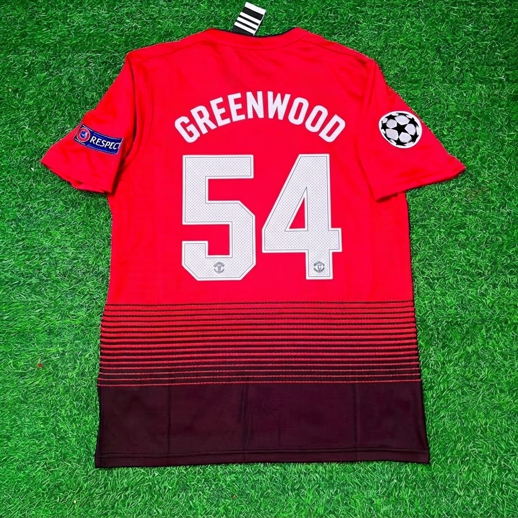 Mason Greenwood #54 Manchester United 2018-2019 Season Home Red Retro Football Jersey
