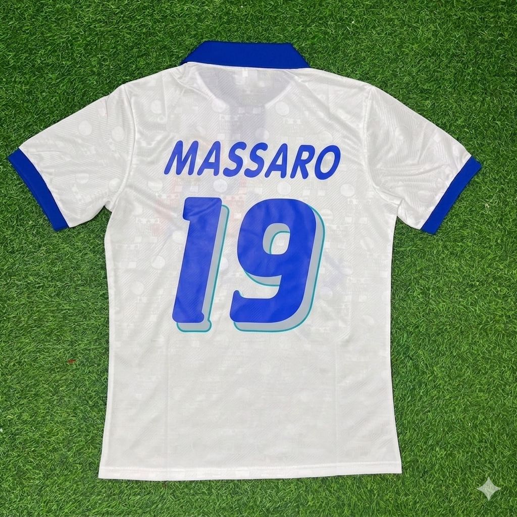 Italy World Cup 1994 Daniele Massaro White Retro Football Jersey
