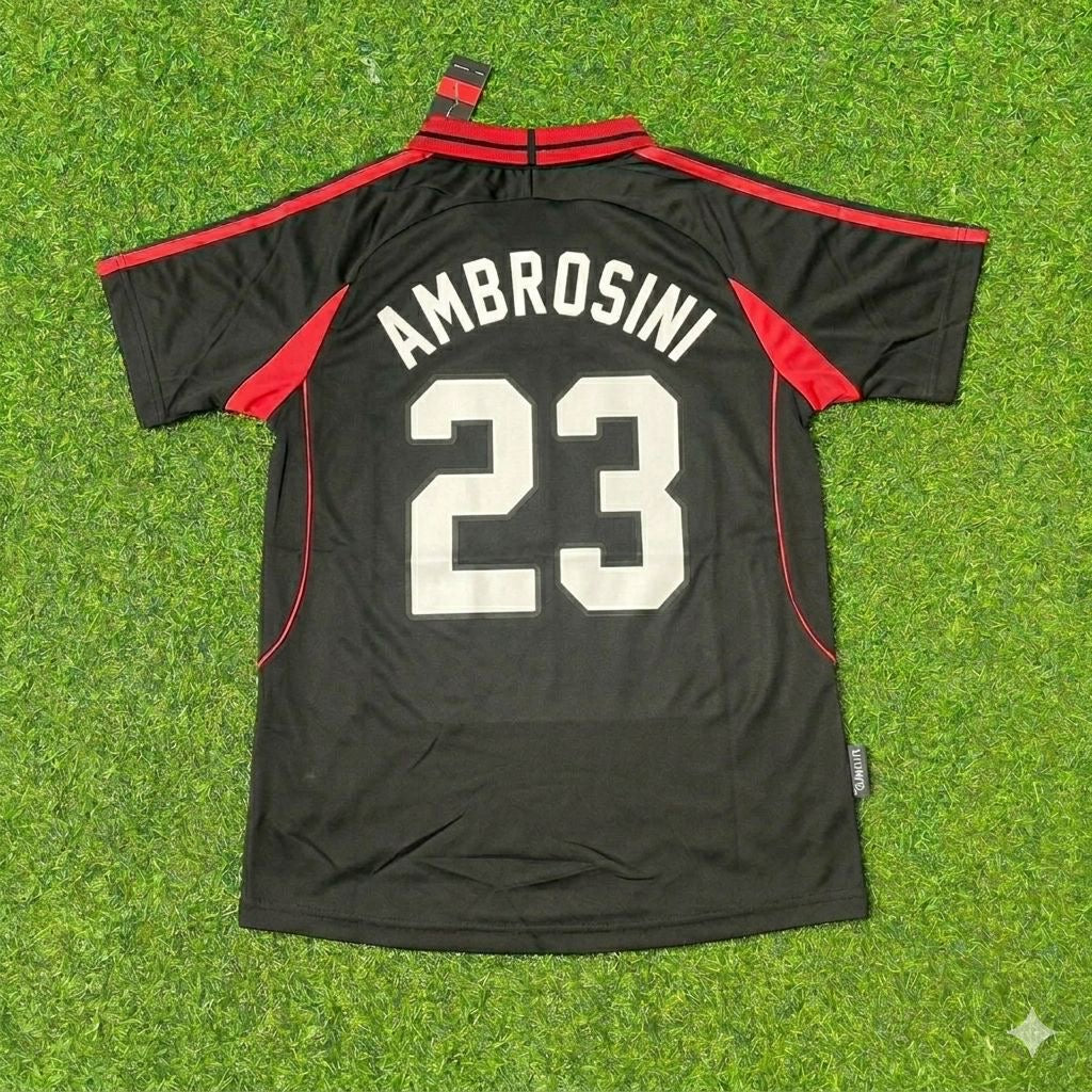 Massimo Ambrosini #23 AC Milan 2000-2001 Away Retro Football Jersey Kit