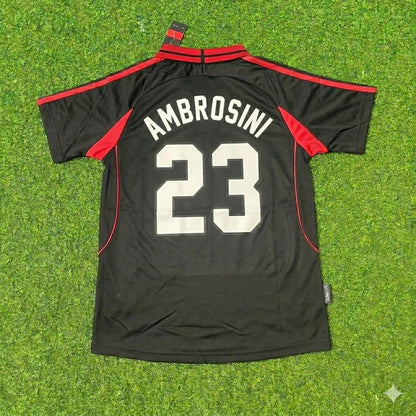 Massimo Ambrosini #23 AC Milan 2000-2001 Away Retro Football Jersey Kit