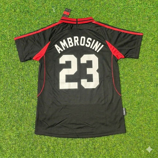 Massimo Ambrosini #23 AC Milan 2000-2001 Away Retro Football Jersey Kit