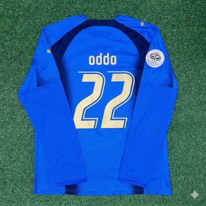 Italy World Cup 2006 Massimo Oddo #22 Final Long Sleeve Retro Football Jersey