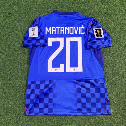 Igor Matanovic Croatia 2026 World Cup Away Blue Football Jersey