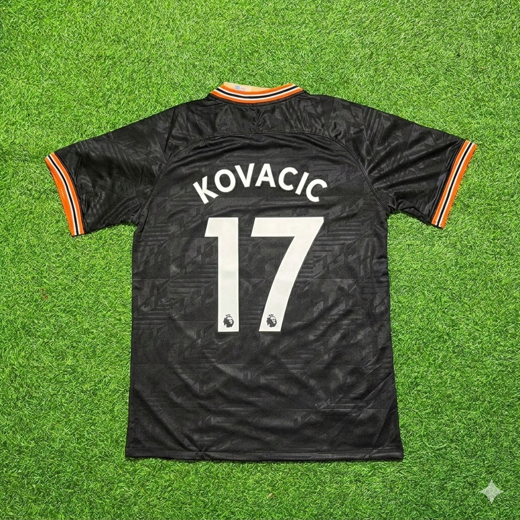 Mateo Kovačić 17- Chelsea 2019/2020 Away Black Retro Football Jersey Collection
