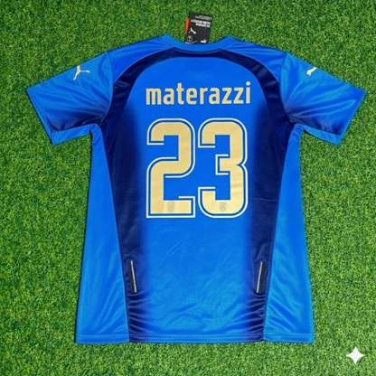 Italy World Cup 2006 Marco Materazzi 23 - Final Retro Football Jersey