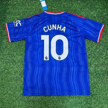 Matheus Cunha #10 Manchester United Blue 2027 Football Jersey