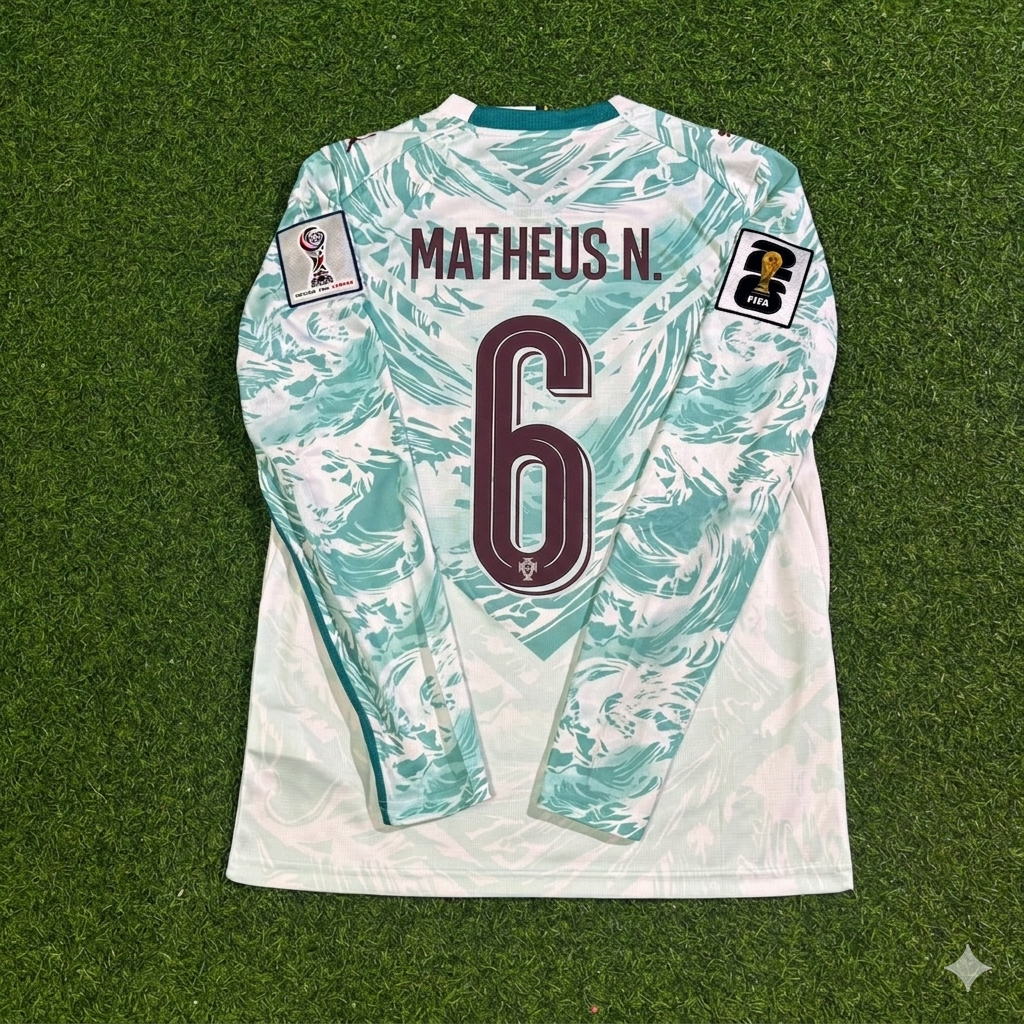 Matheus Nunes #6 Portugal 2026 World Cup Away Long Sleeve Football Jersey