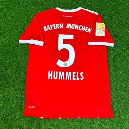 Mats Hummels Bayern Munich 2017-2018 Retro Home Football Jersey
