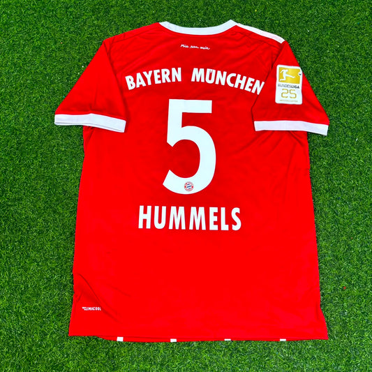 Mats Hummels Bayern Munich 2017-2018 Retro Home Football Jersey