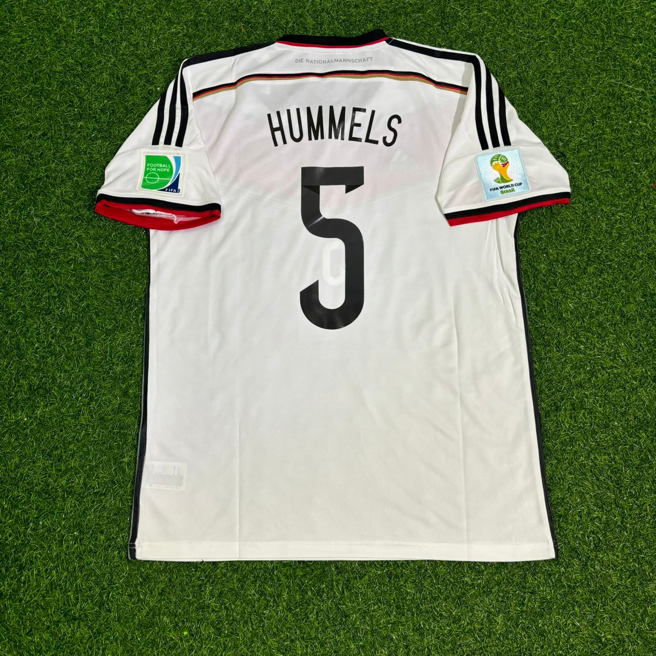 Germany World Cup 2014 Mats Hummels Deutschland White Retro Football Jersey