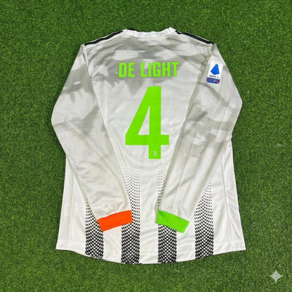 Matthijs de Ligt #4 Juventus 2019-2020 Long Sleeve Retro Football Jersey Kit