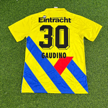 Maurizio Gaudino Eintracht Frankfurt 1993-1996 Retro Gelbes Fußballtrikot Jersey