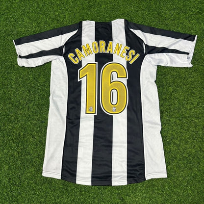 Mauro Camoranesi #16 Juventus 2004-2005 Black White Home Retro Football Jersey Paradise Edition